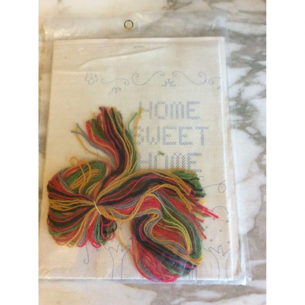 Sealed‎ Coats & Clark Crewel Creative Stitchery Kit #5816 Home Sweet Home